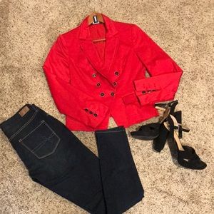 White House Black Market Red Size 6 blazer Jacket